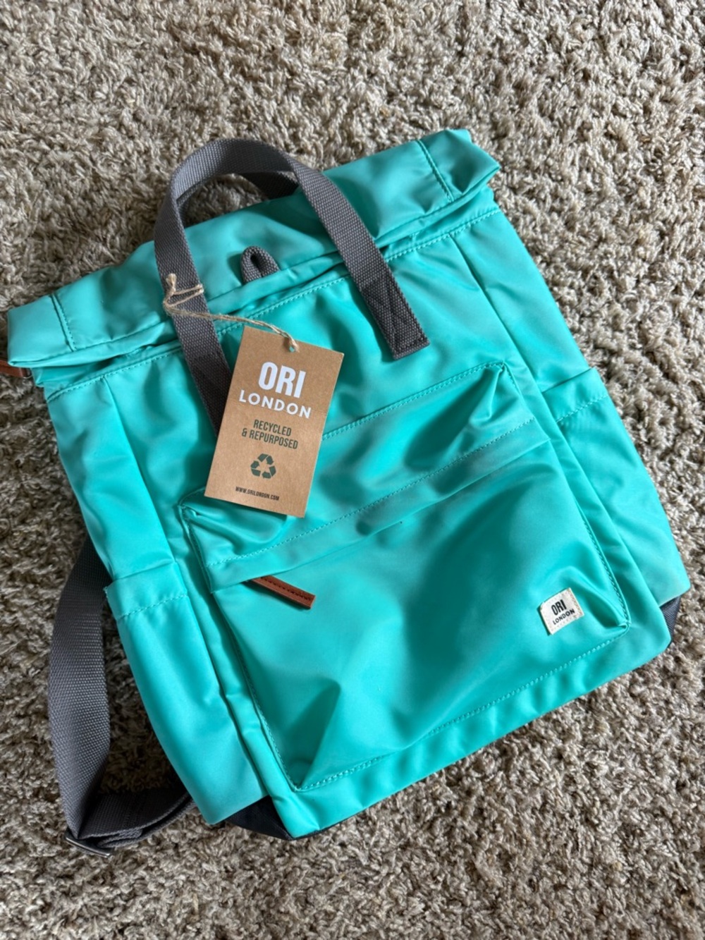 Orion London Turquoise Roll-Top Men's Backpack
